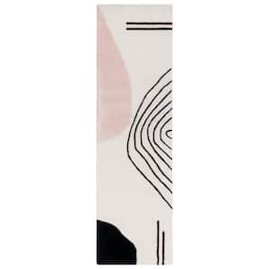 Rodeo Drive Ivory/Blush 2 ft. x 8 ft. Abstract Runner Rug