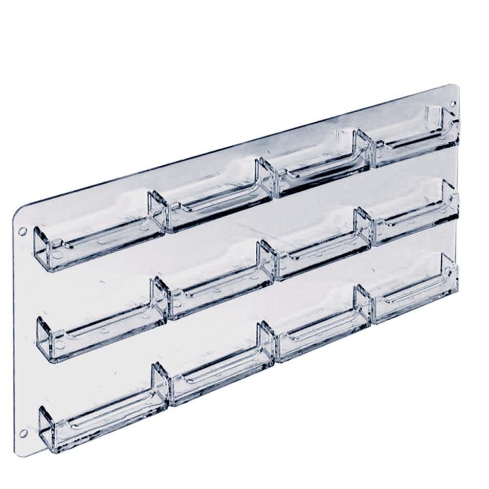 Clear Acrylic Vertical 8-Pocket Wall-Mount Business Card Display Holder 