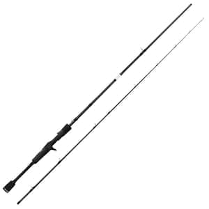 6 in. Fishing Rods with IM6 Graphite Spinning Rod and Casting Rod W/Zirconium Oxide Ring Stainless Steel Guides, Black