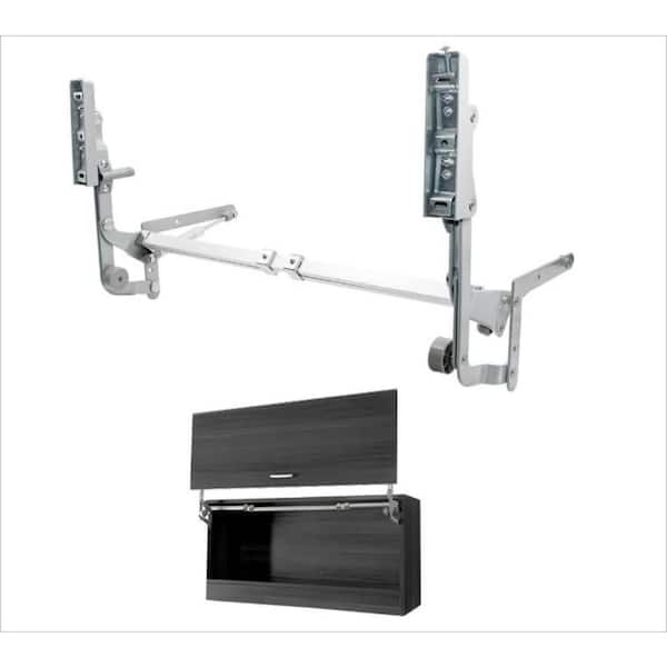 23.62 in.-35.43 in. Cabinet Door Hinge Set with Slow Closing, Vertical Swing Lift Up Stay Pneumatic Arm Mechanism Hinge
