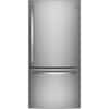 GE 24.8 cu. ft. Bottom Freezer Refrigerator in Fingerprint Resistant ...