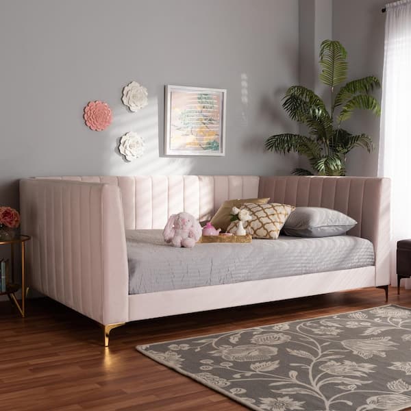 Oksana Light pink/Gold Full Daybed