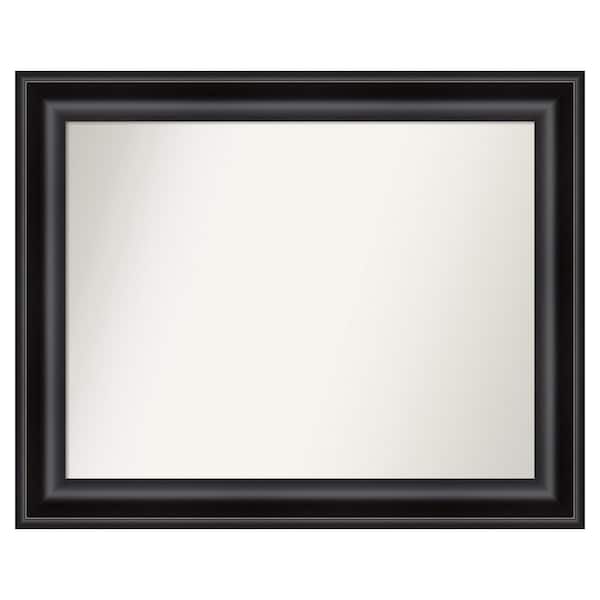 Amanti Art Grand Black 35.75 in. W x 28.75 in. H Custom Non-Beveled Recycled Polystyrene Framed Bathroom Vanity Wall Mirror