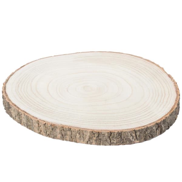 3 Pcs 10-12 Inch Wood Slices for Centerpieces, Wood Rounds for