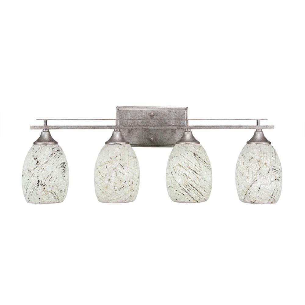 Ontario 27 in. 4-Light Aged Silver Vanity Light