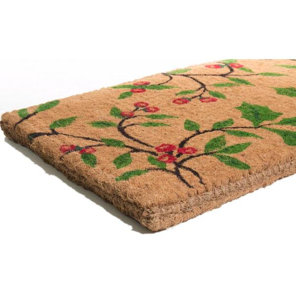 Winter Cardinals Coconut Fiber Mat