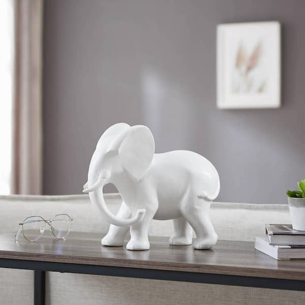 white company elephant lamp