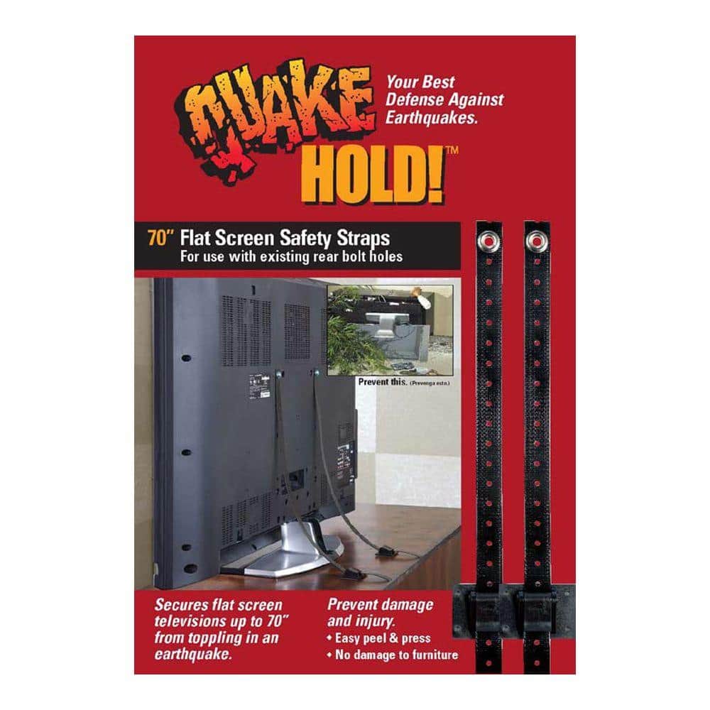 QuakeHOLD! 70 in. Flat-Screen Television Strap Kit 4516 - The Home Depot