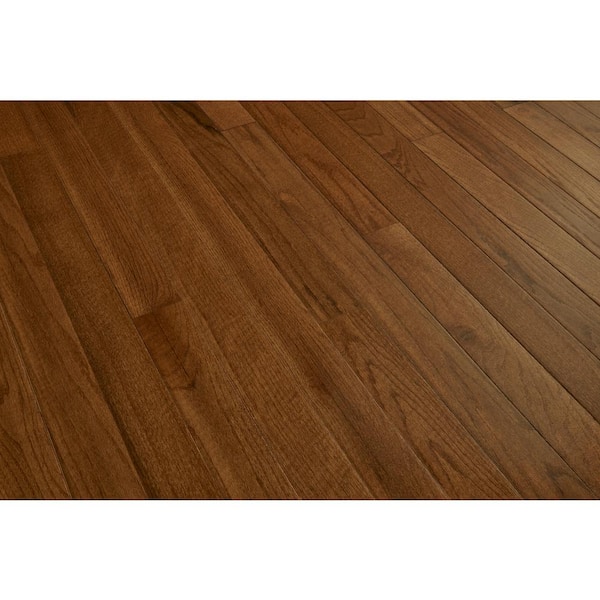 Bruce Manchester Saddle Oak 3-1/4-in W x 3/4-in T x Varying Length Smooth/Traditional Solid Hardwood Flooring (22-sq ft / Carton)
