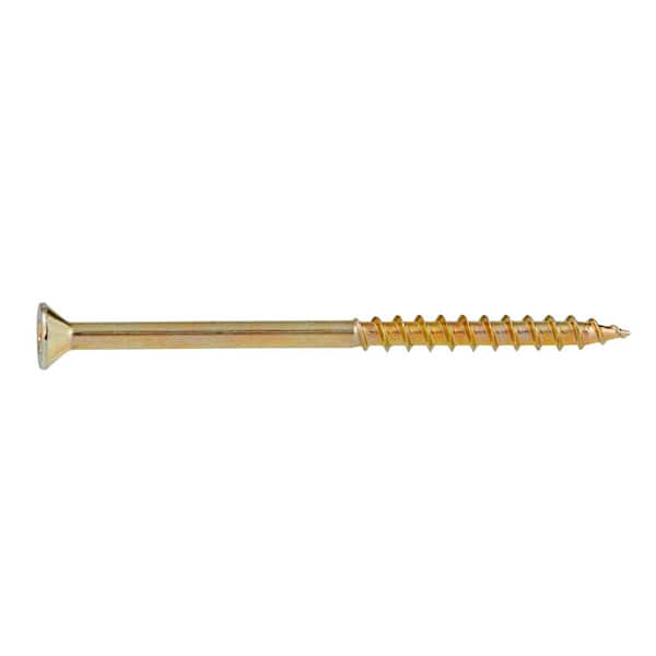 Everbilt #9 x 3 in. Yellow Zinc Star Torx Drive Flat Head Wood