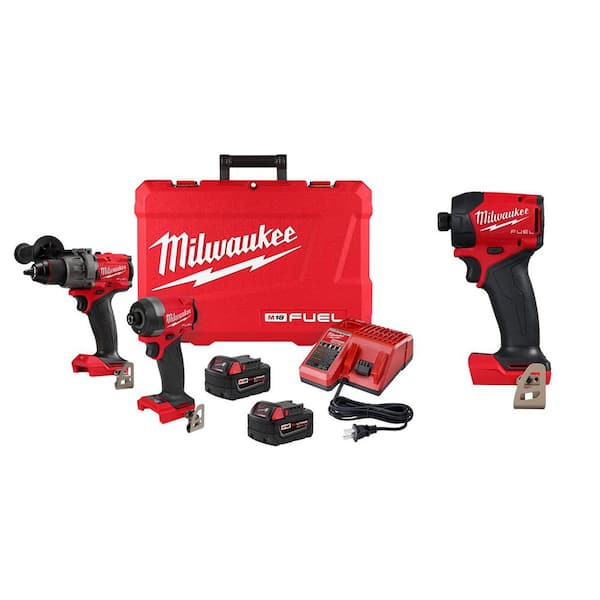 M18 FUEL 18V Lithium-Ion Brushless Cordless Hammer Drill & Impact Driver Combo Kit w/ 2 Batteries & SURGE Impact Driver