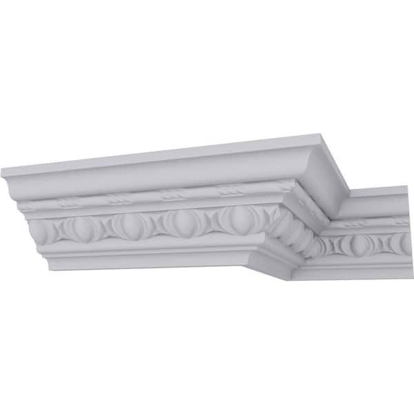 Ekena Millwork SAMPLE - 3-7/8 in. x 12 in. x 3-3/4 in. Polyurethane Jackson Egg and Dart Crown Moulding