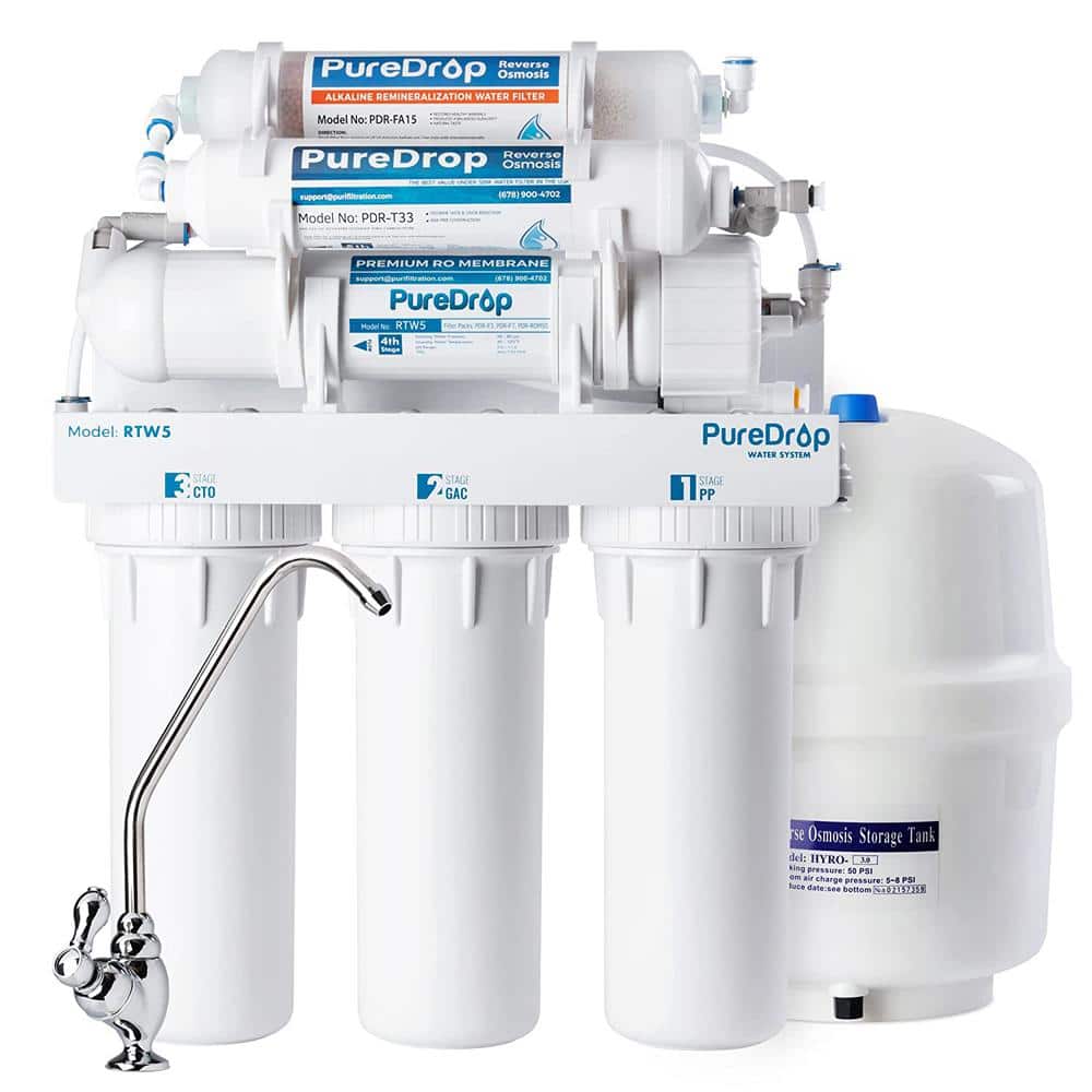PureDrop RTW5AK Reverse Osmosis Alkaline Water Filtration System