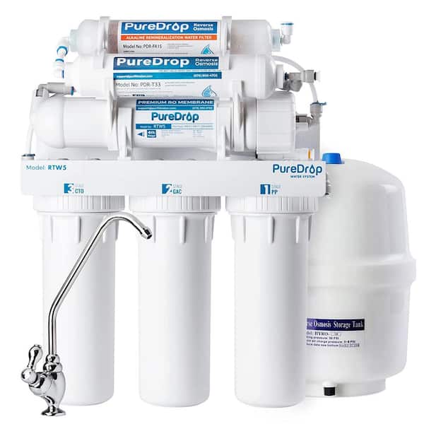 Express Water Reverse Osmosis Alkaline Water Filtration System – 10 Stage  RO Water Filter with Faucet and Tank – Under Sink Water Filter – with