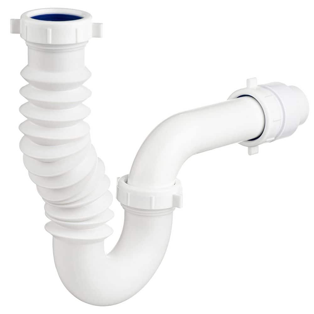 1 Pack Fit 1-1/2 in. Plastic White P Trap for Bathroom Kitchen Sink Drain Pipe Tubular Kit with Adjustable J-bend price history on PriceWatchPro