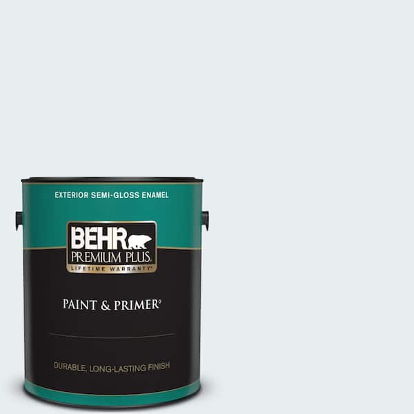 BEHR PREMIUM PLUS 1 gal. #560E-1 Little Dipper Semi-Gloss Enamel Exterior Paint & Primer
