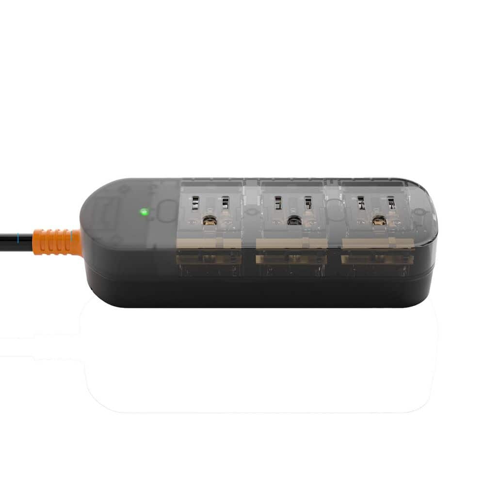 5ft. 14/3 Heavy Duty Outdoor Extension Cord with 3 AC Outlets, Surge Protector, Weatherproof, Crystal Black price history on PriceWatchPro