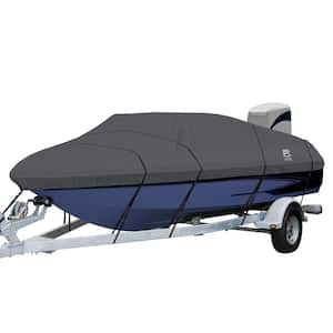 21 ft. 6 in. to 22 ft. 6 in. L, Beam Width to 96 in. W StormPro Charcoal V-Hull Inboard/Outboard Boat Cover Fits