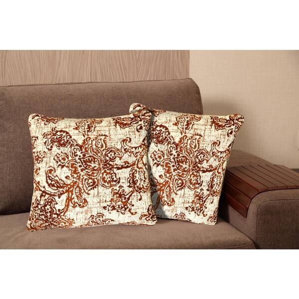 Home Dynamix Chenille 20 in. Amber Decorative Pillow