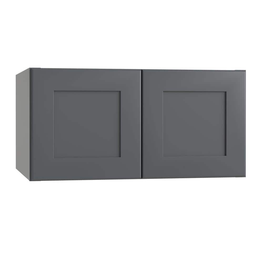 Newport 30 in. W x 24 in. D x 15 in. H Assembled Plywood Wall Bridge Kitchen Cabinet in Deep Onyx with Soft Close price history on PriceWatchPro