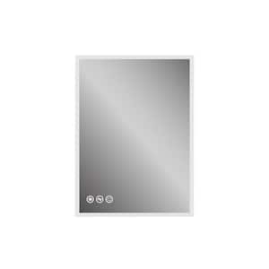 30 in. W x 36 in. H Medium Rectangular Frameless LED Lighed Wall Mount Bathroom Vanity Mirror in Polished Crystal