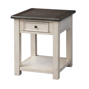 St. Claire Cream 1-Drawer End Table