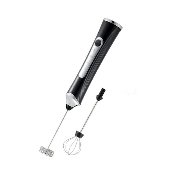 Handheld Electric Milk Frother with 2 Mixing Heads, 3 Speed Control, Coffee Foam Mixer