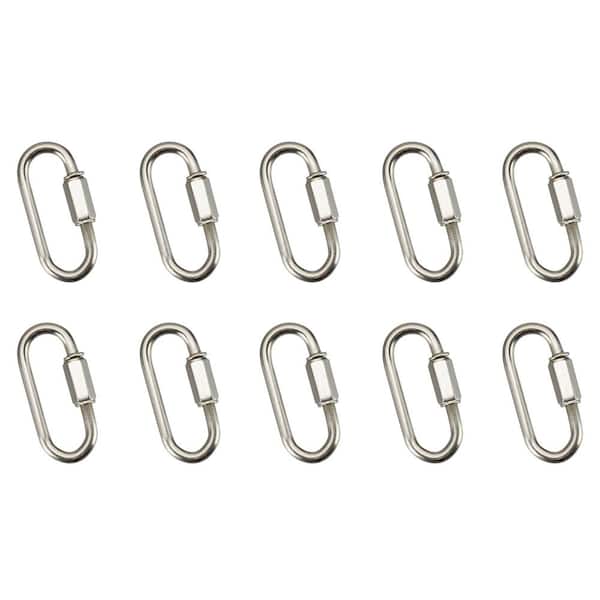 10-Pack Heavy-Duty Chain Connecting Link Size:1-3/4 in. L x 3/4 in. W Finish:Nickel Gauge:4 mm
