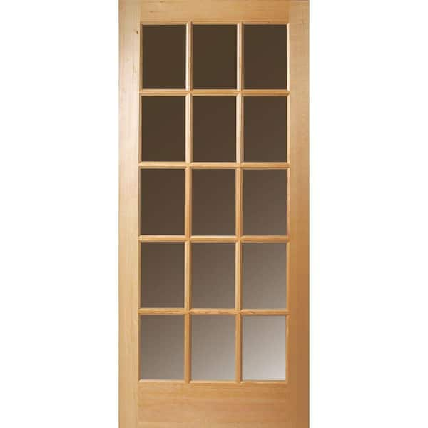 Masonite 36 In. X 80 In. 15 Lite Unfinished Fir Front Door Slab 87957 ...