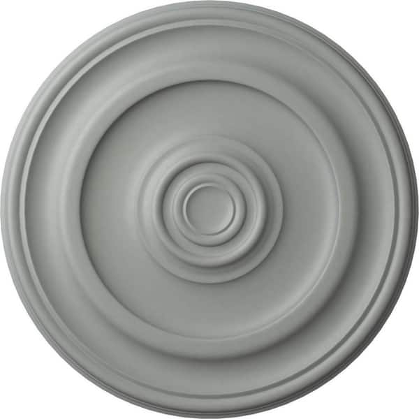 Ekena Millwork 23-5/8" x 1-3/4" Kepler Traditional Urethane Ceiling Medallion (For Canopies upto 5-1/4"), Primed White