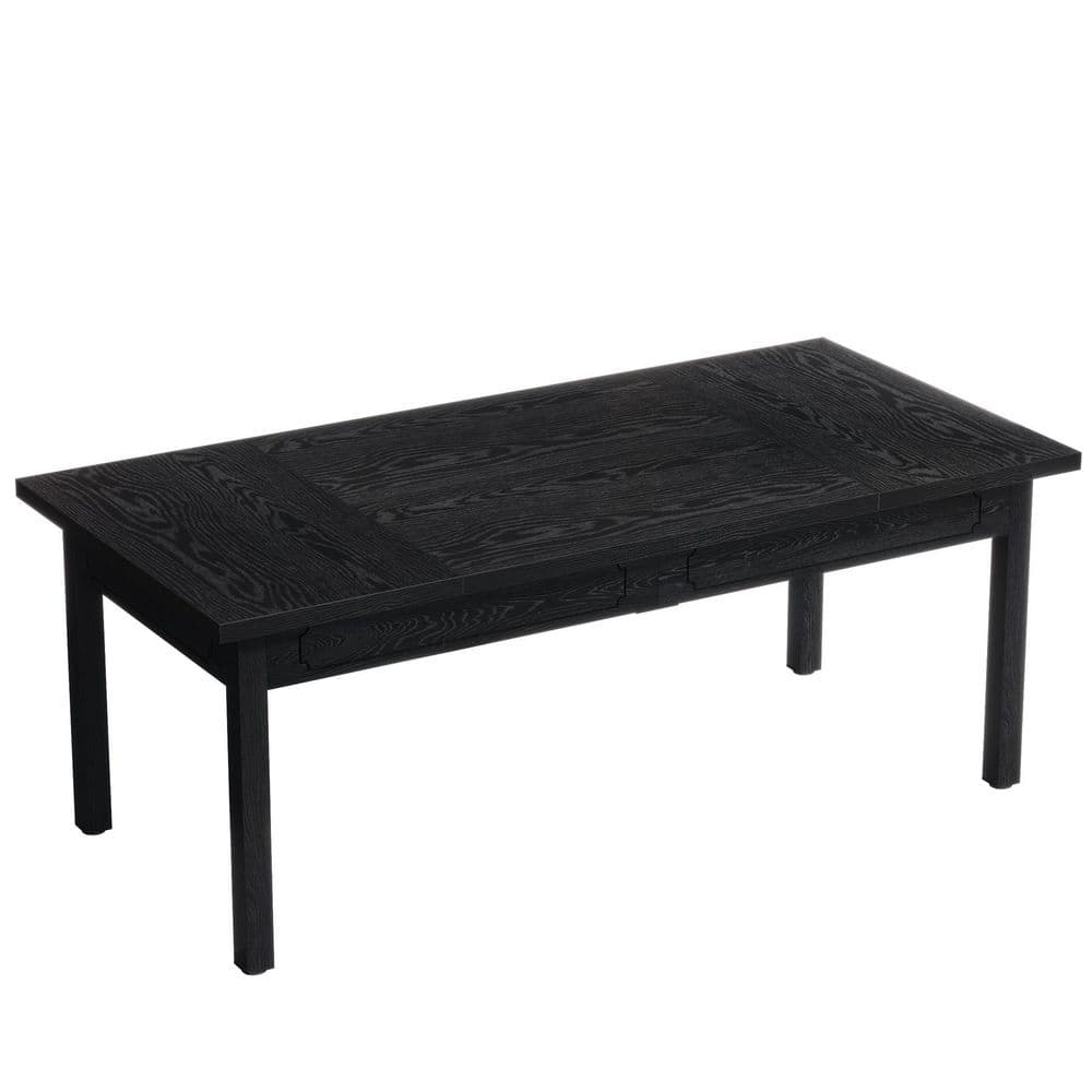 Moronia 62.9 in. Rectangular Black Engineered Wood Computer Desk