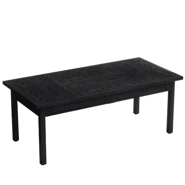 BYBLIGHT Moronia 62.9 in. Rectangular Black Engineered Wood Computer Desk