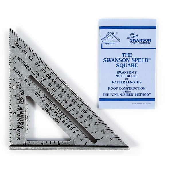 Swanson 7 in. Speed Square Layout Tool with Black Markings and Blue Book