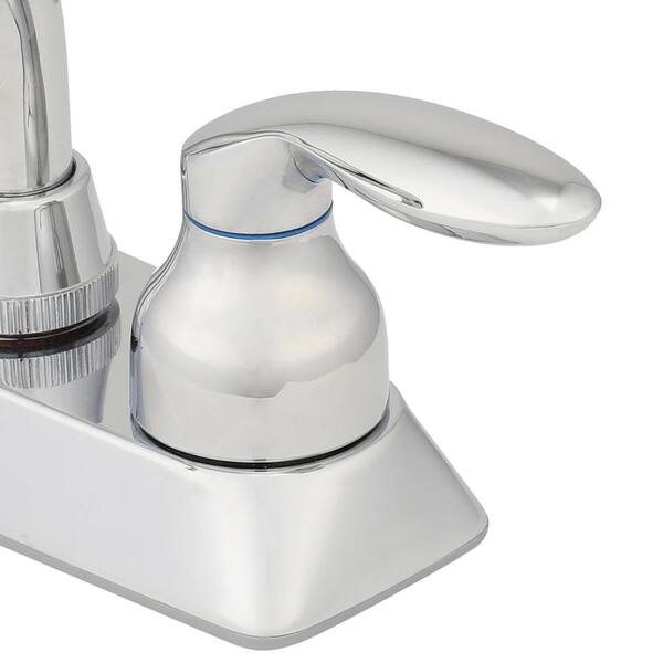 Coralais 4 in. 2-Handle Low-Arc Utility Sink Faucet in Polished Chrome with Threaded Spout Coralais 4 in. 2-Handle Low-Arc Utility Sink Faucet in Polished Chrome with Threaded Spout