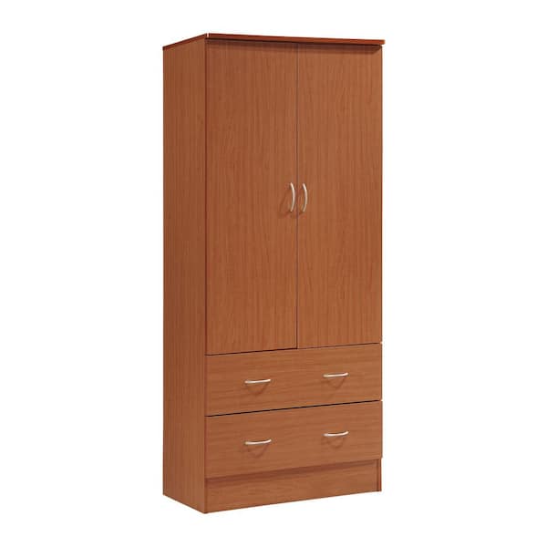 2-Door Armoire with 2-Drawers in Cherry