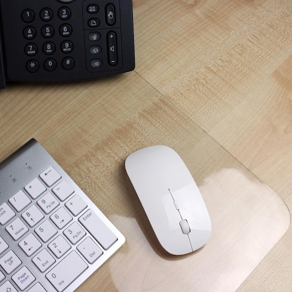 Desktex Crystal Clear Vinyl Rectangular Desk Pad-20 in. x 36 in.