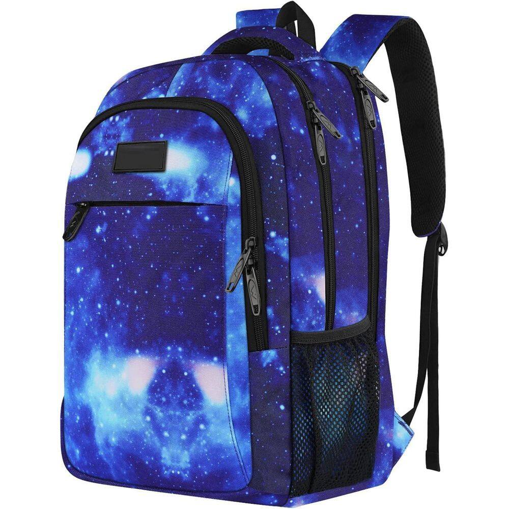 18 in. Galaxy Business Anti Theft Slim Sturdy Laptops Backpack, Water Resistant College School Computer Bag