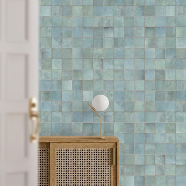 Spanish Amaris Teal 12 in. x 24 in. Glazed Porcelain Wall Tile (5 PCS, 10.76 sq. ft. /Case)