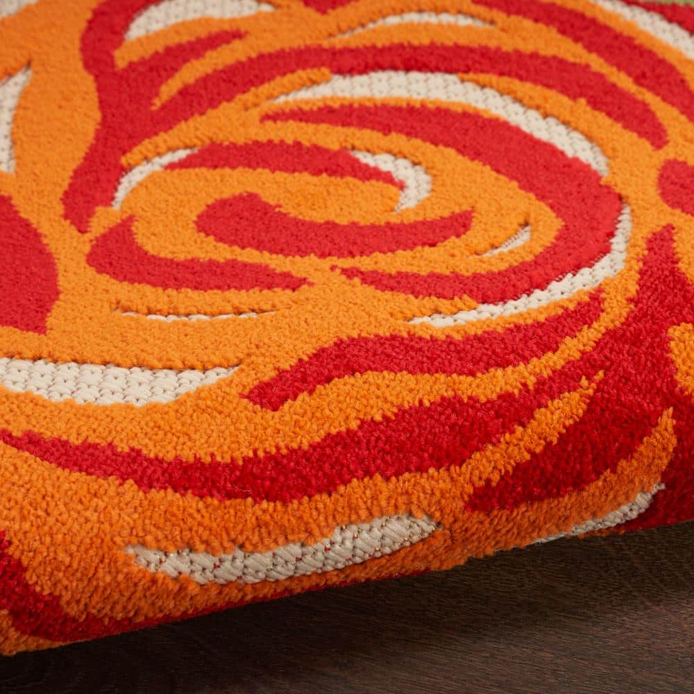 Multicolor Floral Synthetic Rectangular 7' x 10' Area Rug