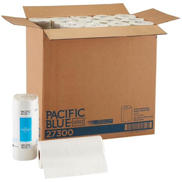 Georgia-Pacific Pacific Blue Select Perforated Paper Towel 8 4/5x11 White (100 Sheets per Roll, 30 Rolls per Carton)