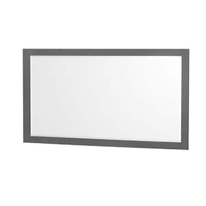 Sheffield 58 in. W x 33 in. H Framed Rectangular Bathroom Vanity Mirror in Dark Gray