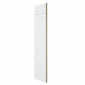 Hampton/Shaker 24 in. W x 84 in. H x 1.5 in. D Kitchen Cabinet Refrigerator End Panel Kit in Satin White