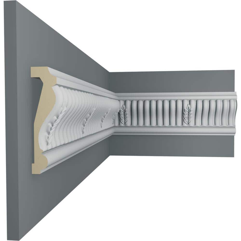Gray Primed Polyurethane Geometric Chair Rail Moulding