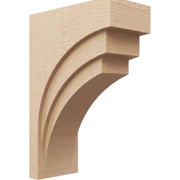 Ekena Millwork 12 in. x 36 in. x 24 in. Classic Rockford Rough Cedar Woodgrain TimberThane Corbel, Primed Tan