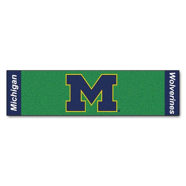 FANMATS NCAA University of Michigan 1 ft. 6 in. x 6 ft. Indoor 1-Hole Golf Practice Putting Green