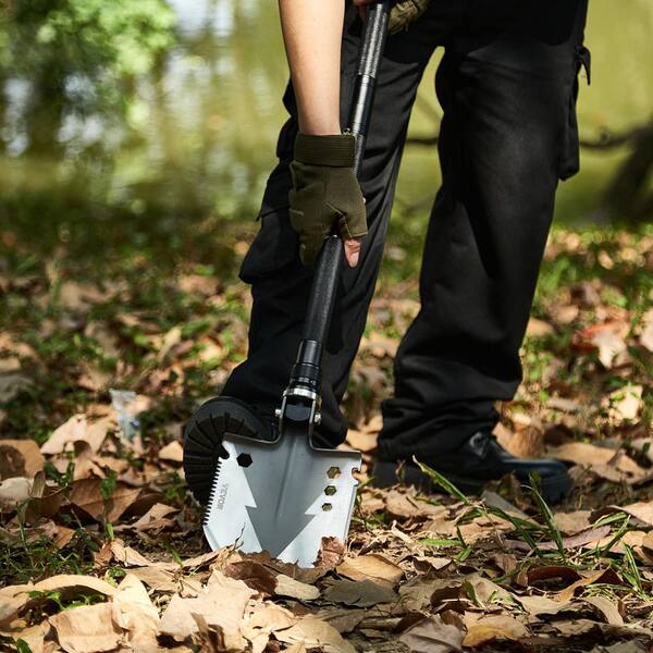 SKYSHALO Survival Shovel, 11 in 1 Camping Shovel Folding Multitool