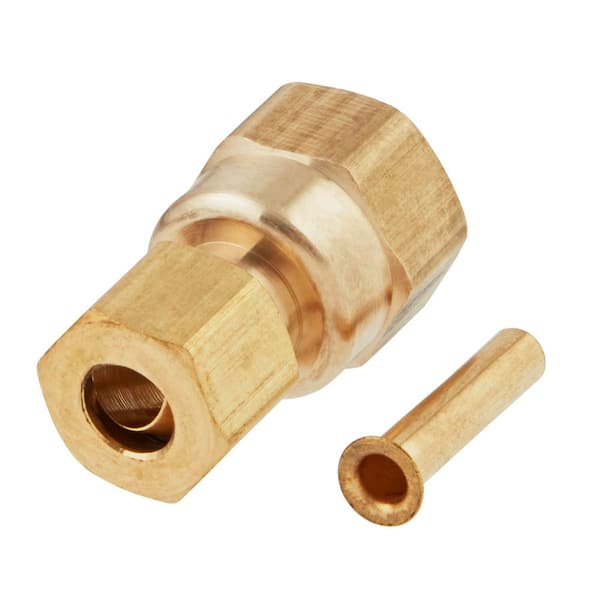 1/4 in. OD Compression x 1/4 in. FIP Brass Adapter Fitting