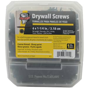 #6 x 1-1/4 in. Phillips Bugle-Head Coarse Thread Drywall Screw (5 lbs./Pack)