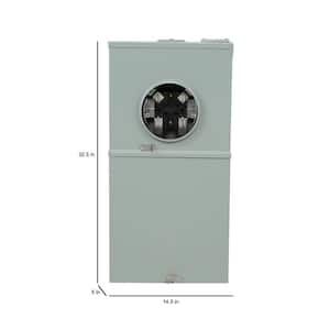 200 Amp 4 Space 8 Circuit Outdoor Combination Main Breaker/Ringless Meter Socket Load Center