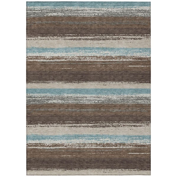 Chantille Machine Washable Indoor/Outdoor Abstract ACN2707 Brown 3 ft. x 4 ft. Area Rug